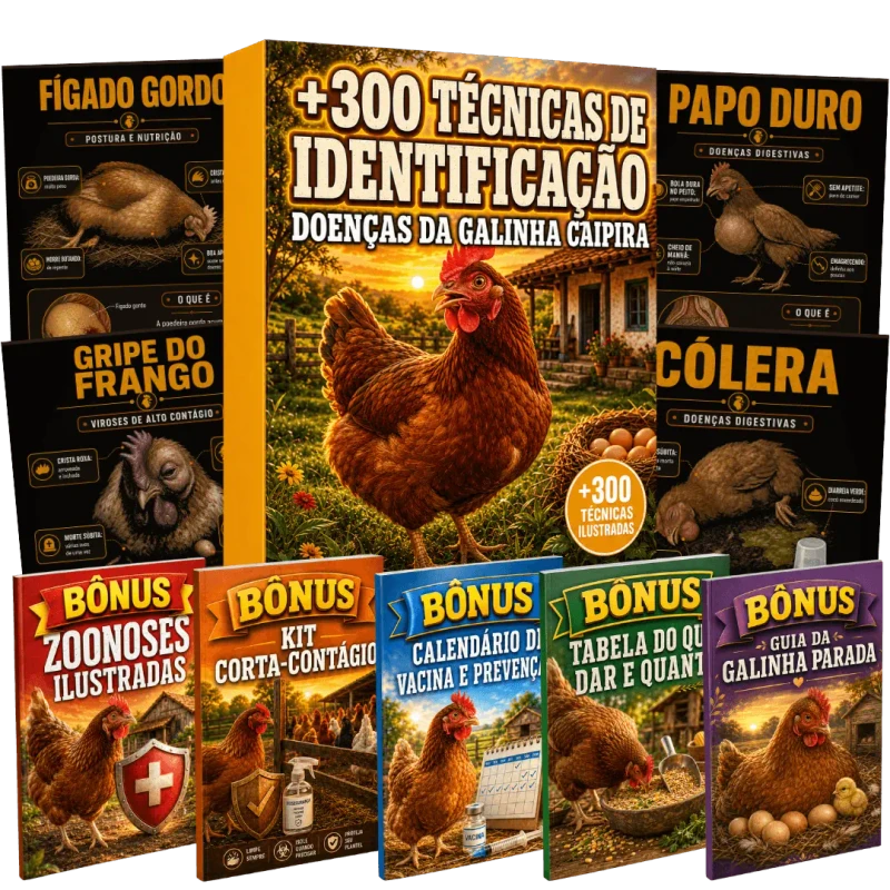 Mockup do material completo Salva-Galinheiro